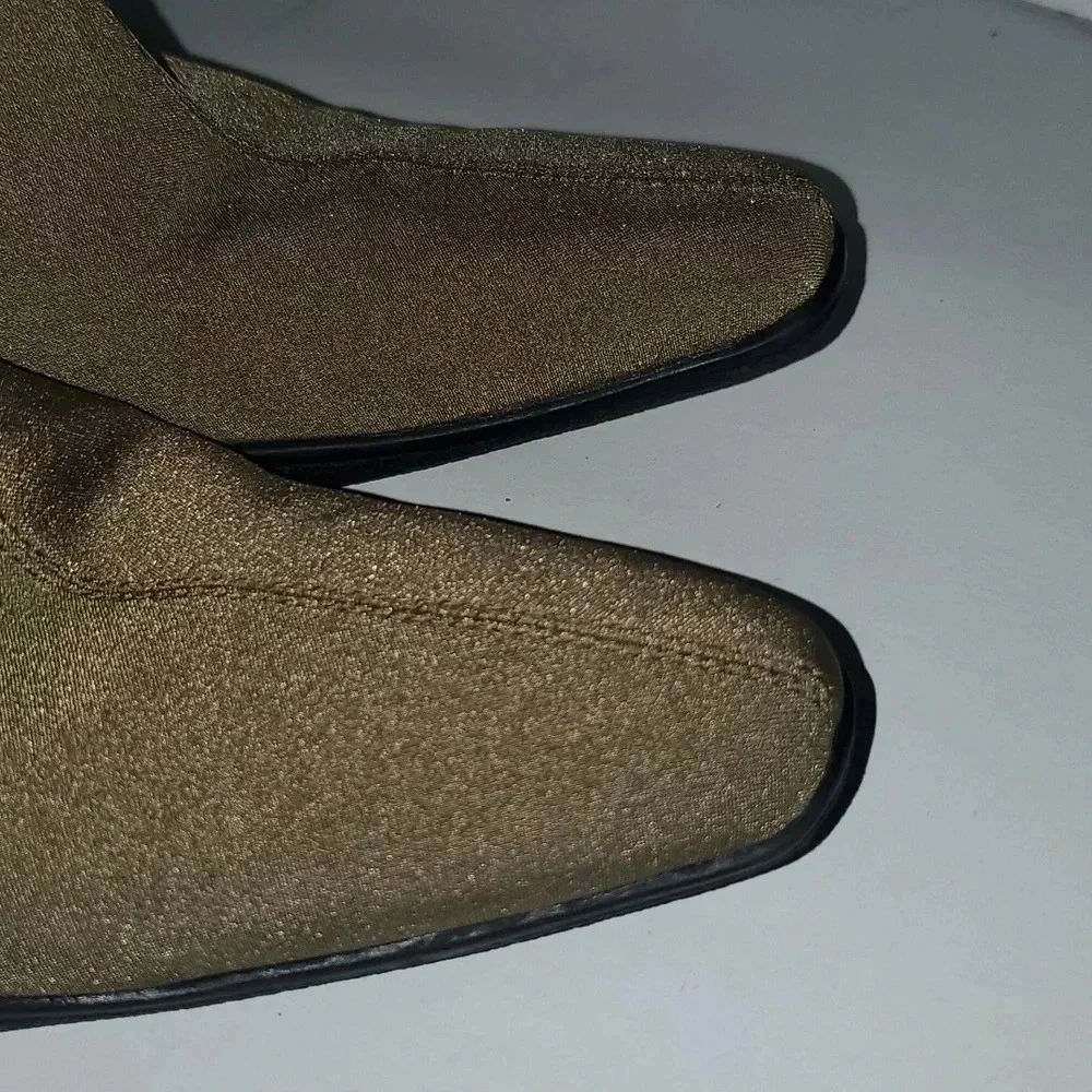 Apostrophe Womens Ankle Boot Heels Size 10M Beige Fabric Pointed Toe 'Naomi' - Picture 2 of 15